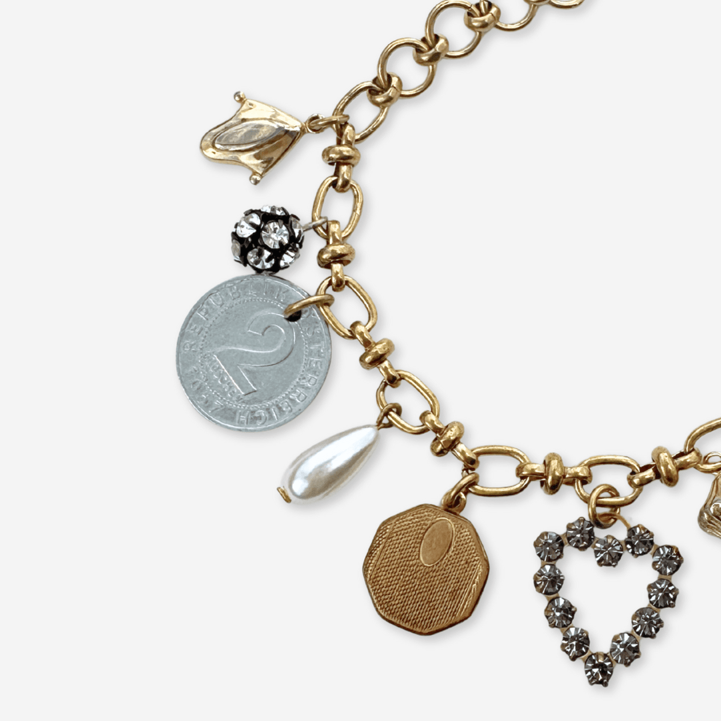
                  
                    Repurposed vintage mixed metal charm bracelet - Curated Home Decor
                  
                