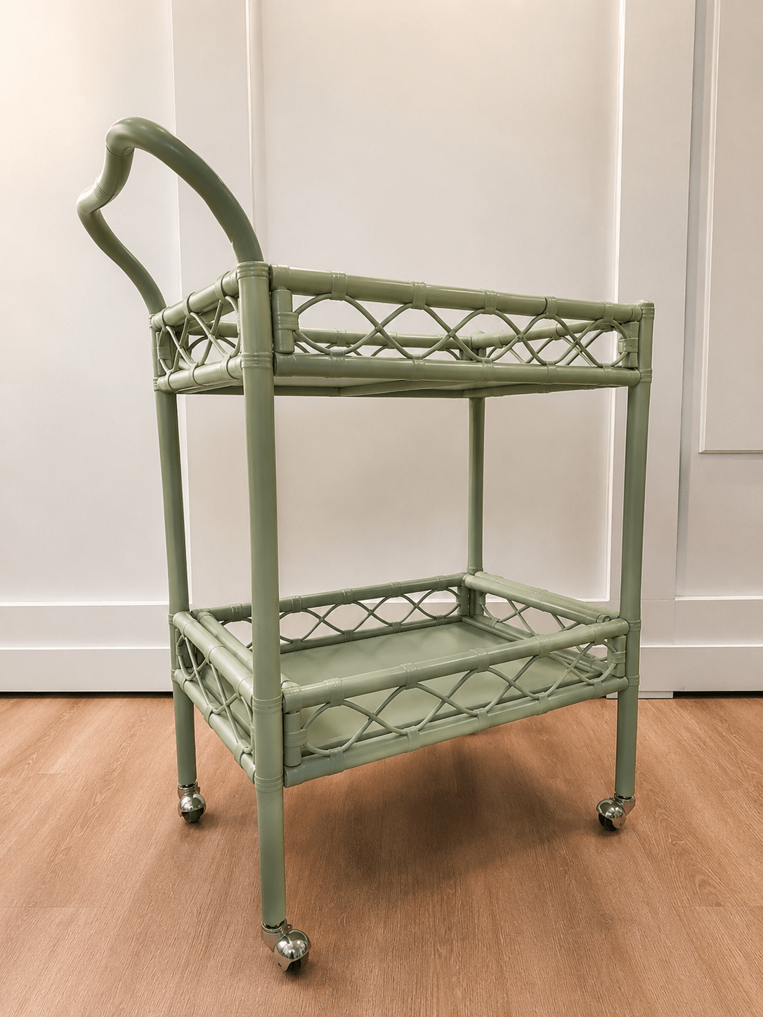 
                  
                    VIntage Rattan Bar Cart - Curated Home Decor
                  
                