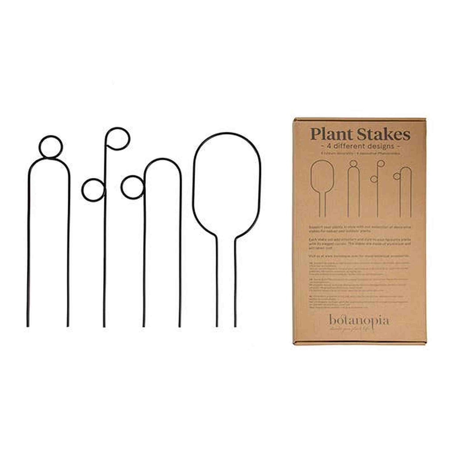
                  
                    Set of 4 Mini Plant Stakes: Black - Curated Home Decor
                  
                