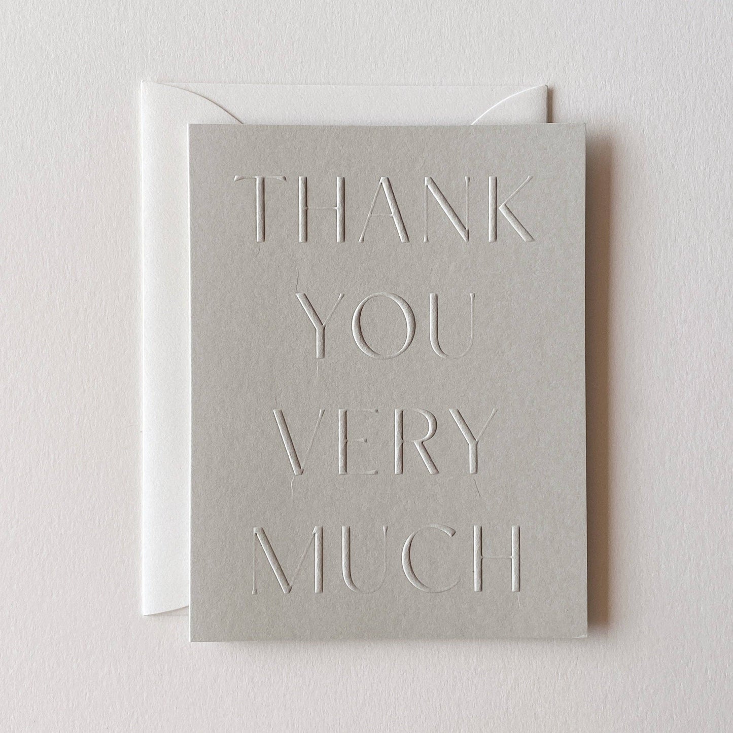 Thank You No. 10: Stone / Single Card - Curated Home Decor