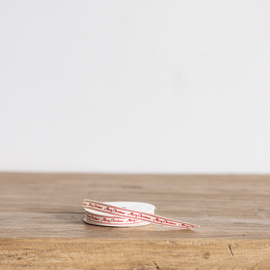 
                  
                    Red Cursive Merry Christmas Ribbon, 2" (Pre-Order: Ships Late September) - Curated Home Decor
                  
                