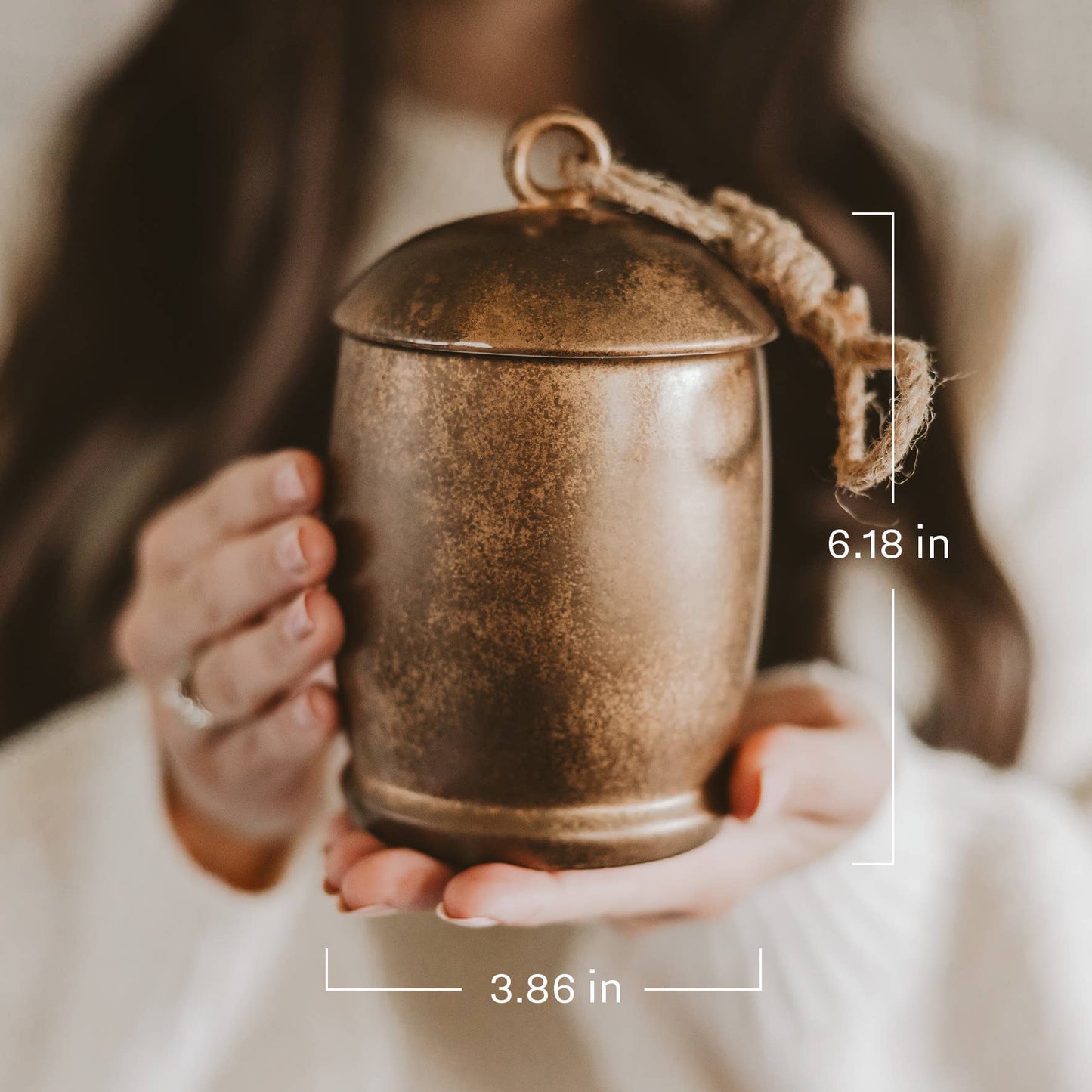 
                  
                    Holiday Soy Candle – 13.5 oz Antique Gold Bell Jar - Curated Home Decor
                  
                