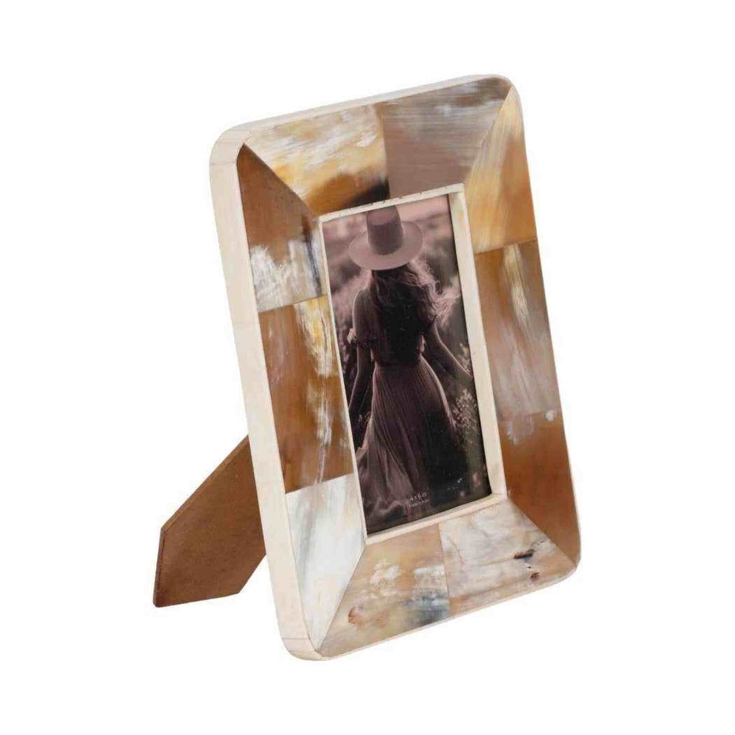 
                  
                    Tan Modern Wooden Curved Edge Horn Photo Frame 4x6 in. - Curated Home Decor
                  
                