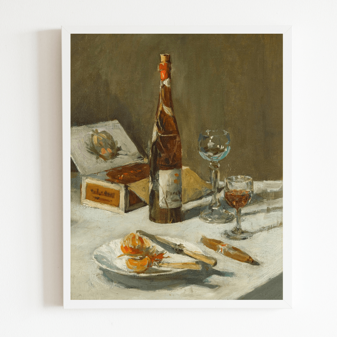 
                  
                    Wine and Cigars Still Life Antique Art Print - Curated Home Decor
                  
                