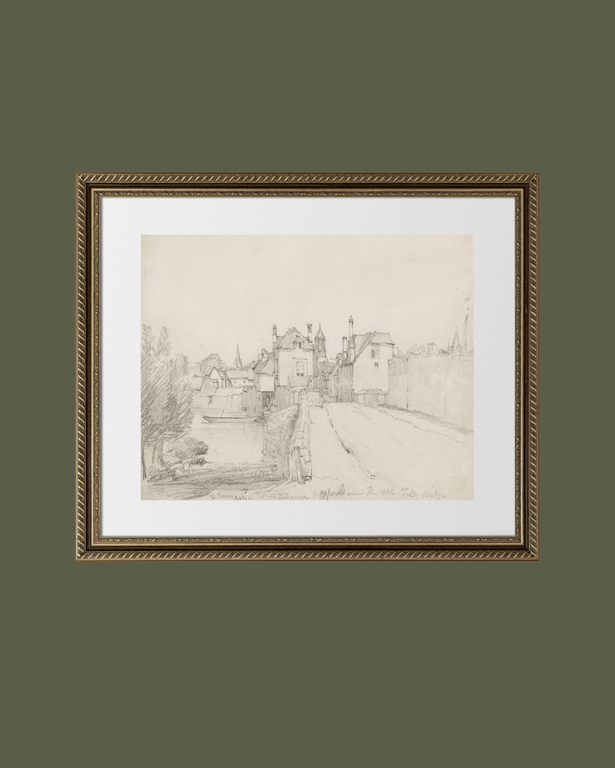 
                  
                    Oxford Bridge Sketch Antique Art Print: 5x7 - Curated Home Decor
                  
                