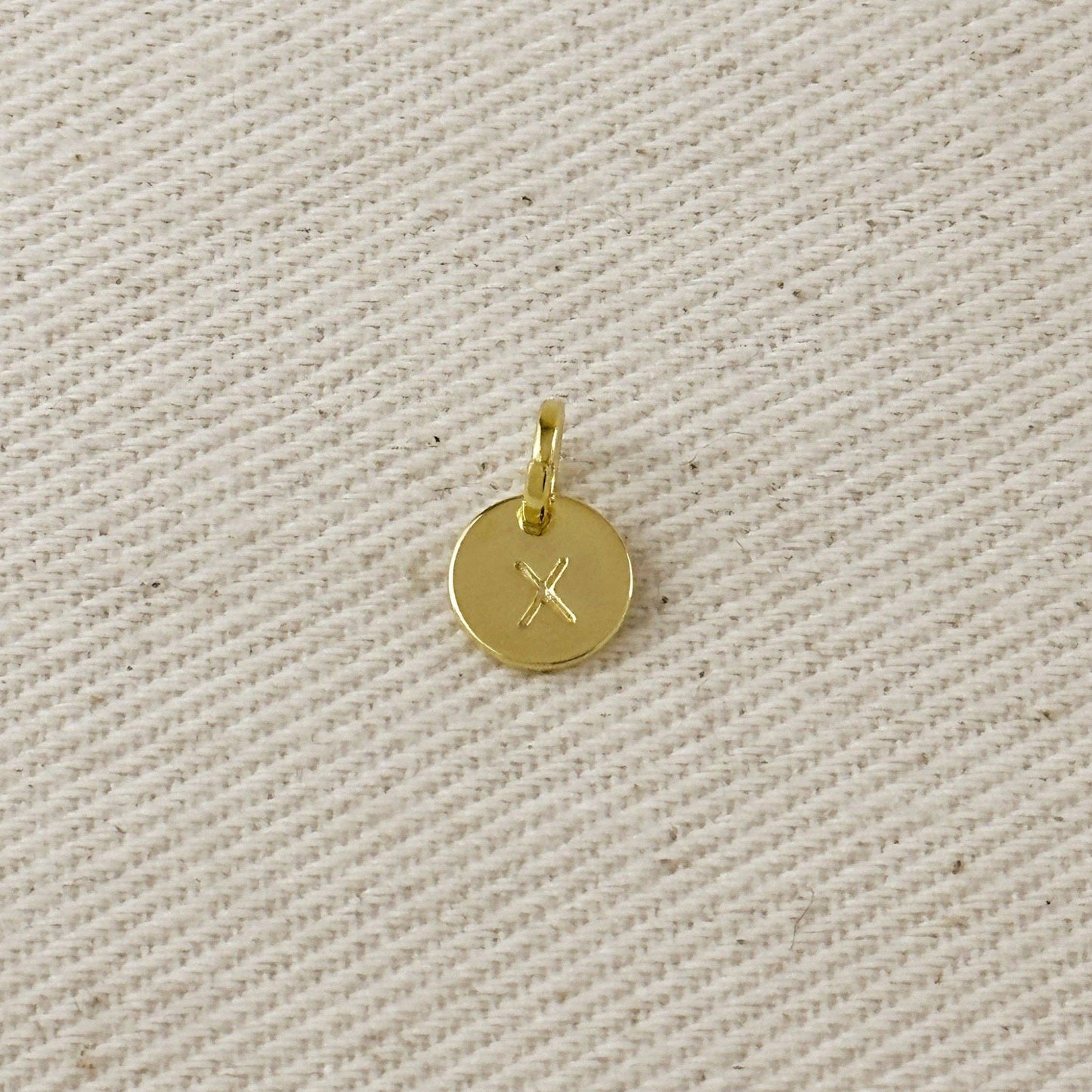 18k Gold Initial Charm — Letter X - Curated Home Decor