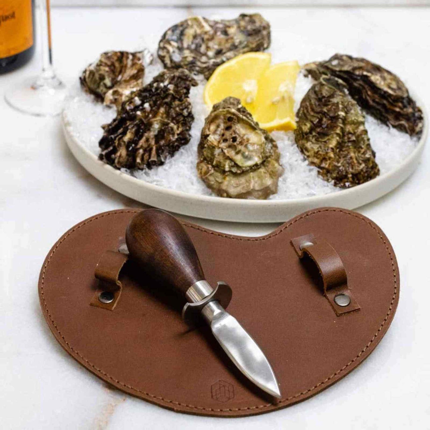 
                  
                    Oyster set with leather glove - Curated Home Decor
                  
                