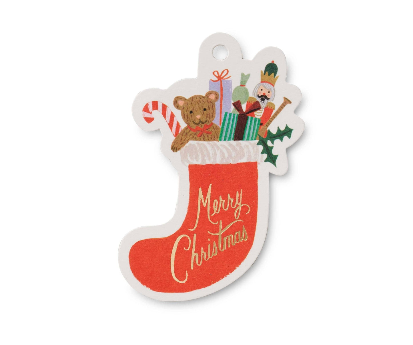 Pack of 8 Nutcracker Stocking Gift Tags - Curated Home Decor