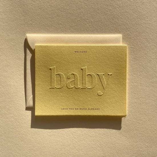 Baby No. 23: Butter / Single Card - Curated Home Decor