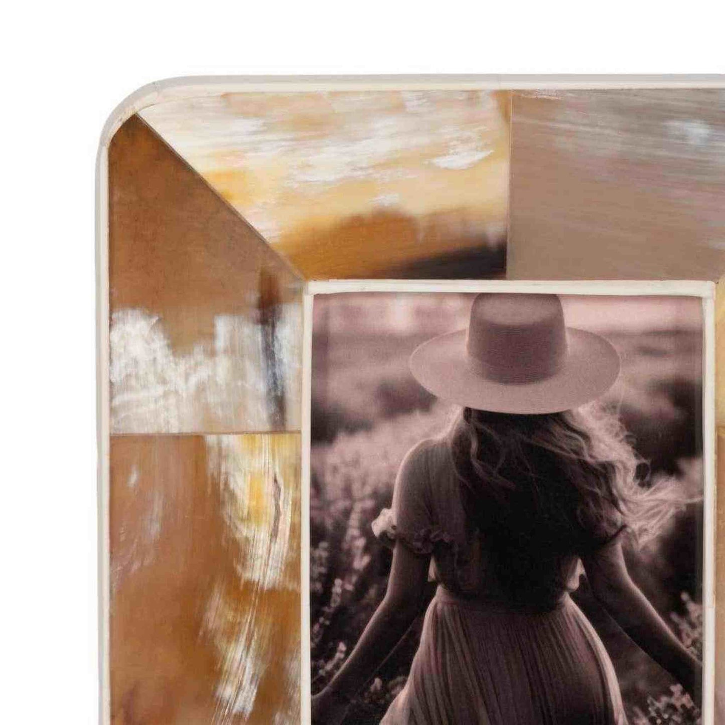 
                  
                    Tan Modern Wooden Curved Edge Horn Photo Frame 4x6 in. - Curated Home Decor
                  
                