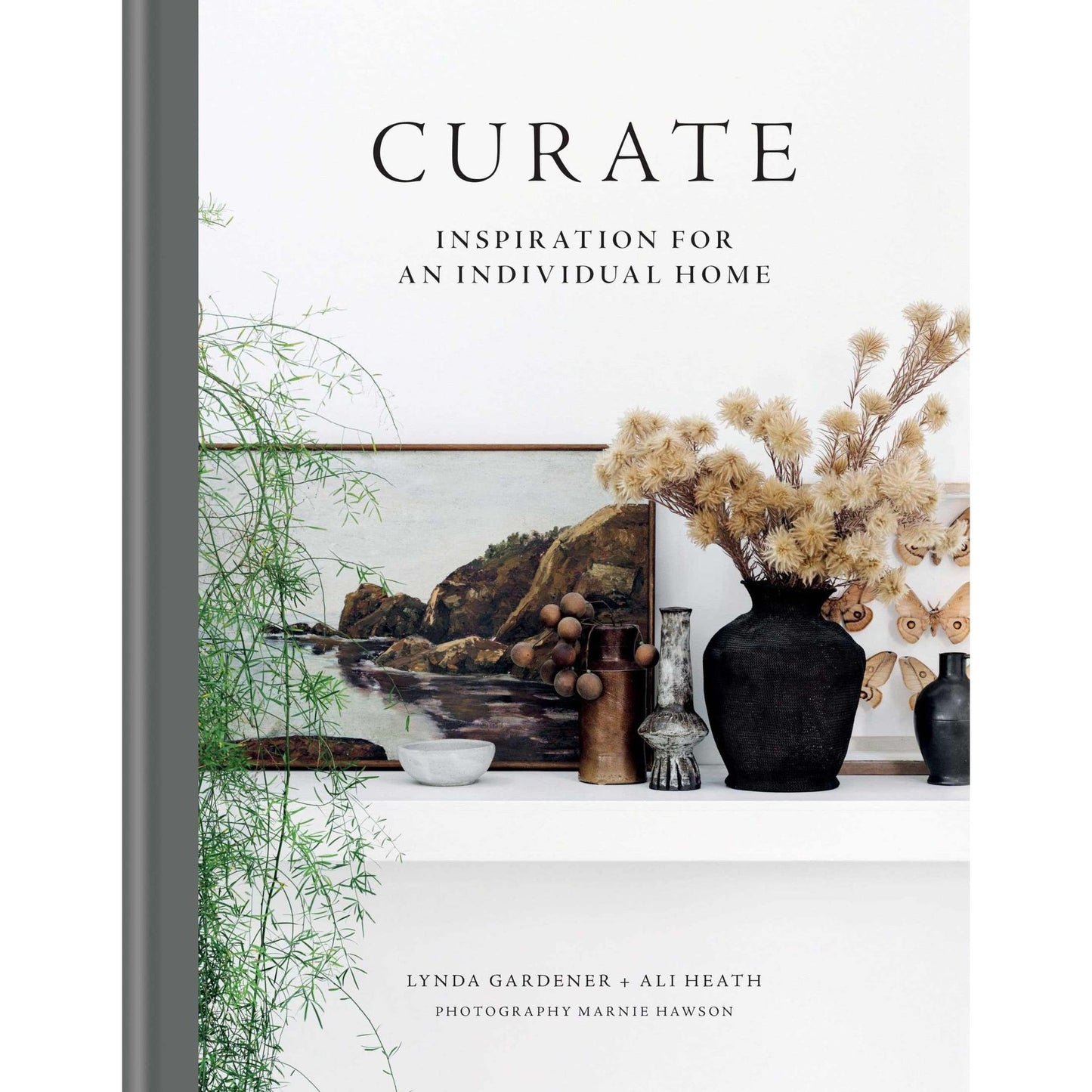 Curate book cover featuring home decorating inspiration with neutral tones and natural decor elements