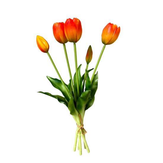 16" Real Touch Tulip-3 flowers 2 buds