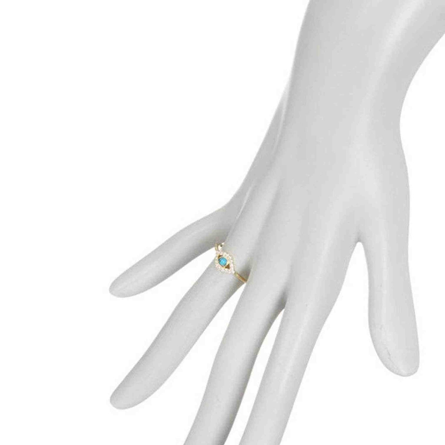 
                  
                    Evil Eye Ring 14K Yellow Gold - Curated Home Decor
                  
                