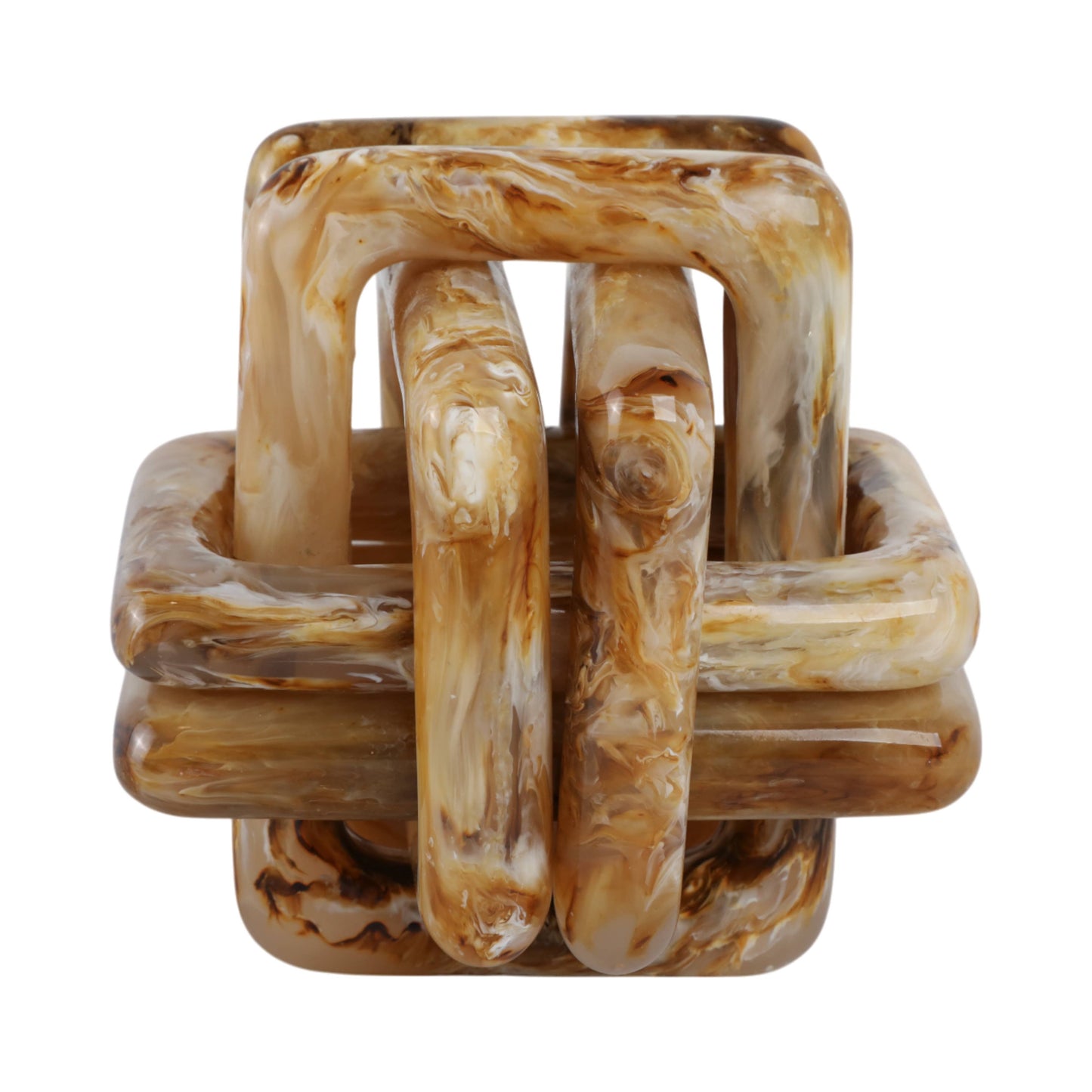 Tan 6 in. Marbled Resin Knot
