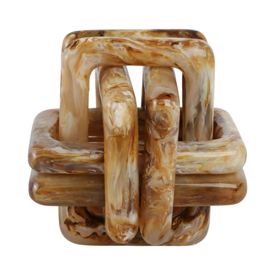 Tan 6 in. Marbled Resin Knot