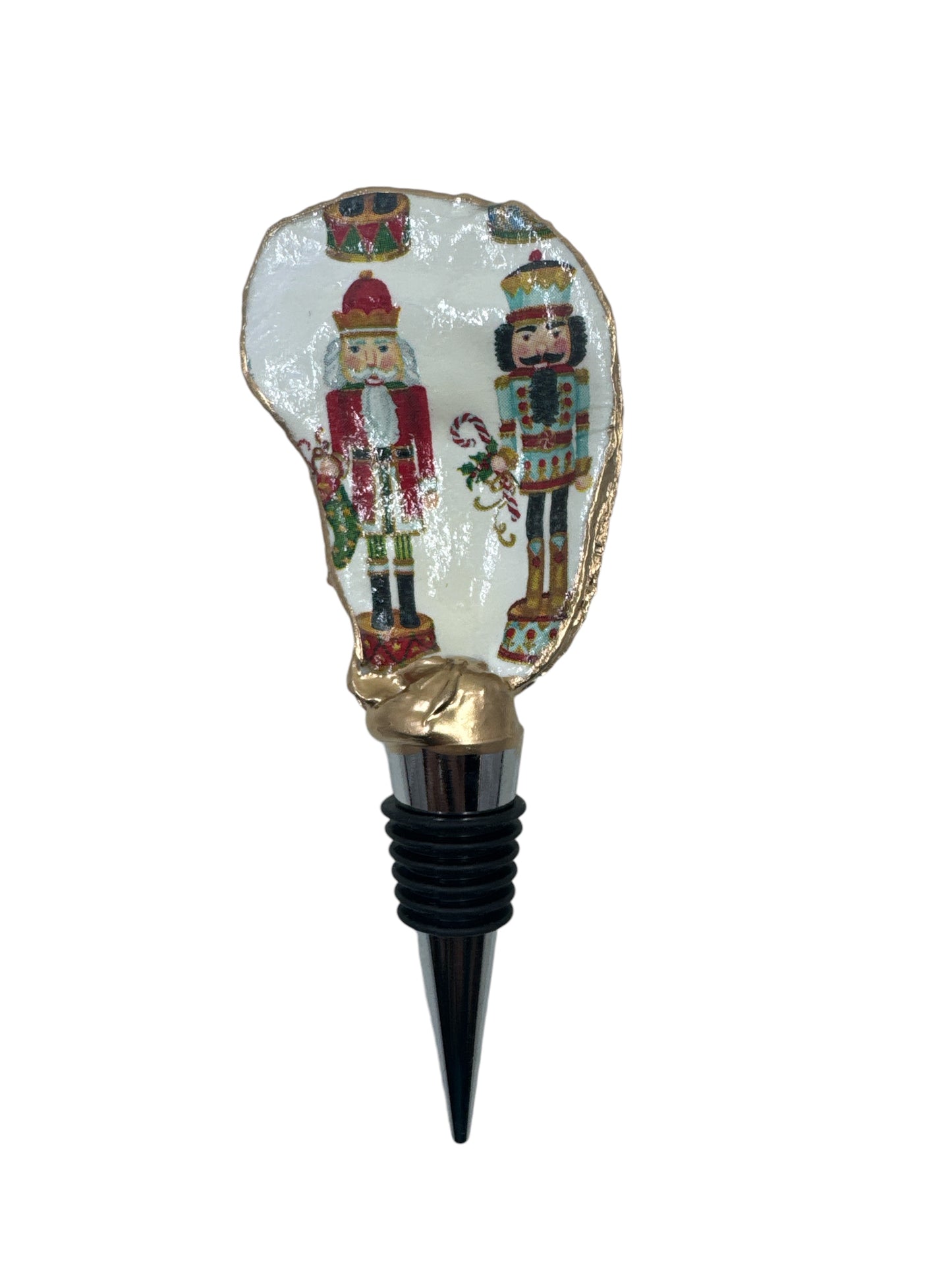 Christmas Wine Stopper: Christmas Tree/ Nutcracker Mix - Curated Home Decor