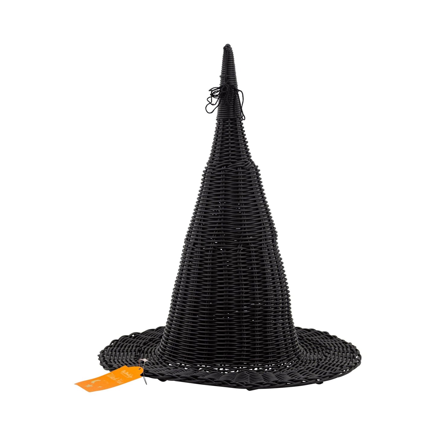 HAL1208 - Faux Wicker Witch Hat - 18" - Curated Home Decor