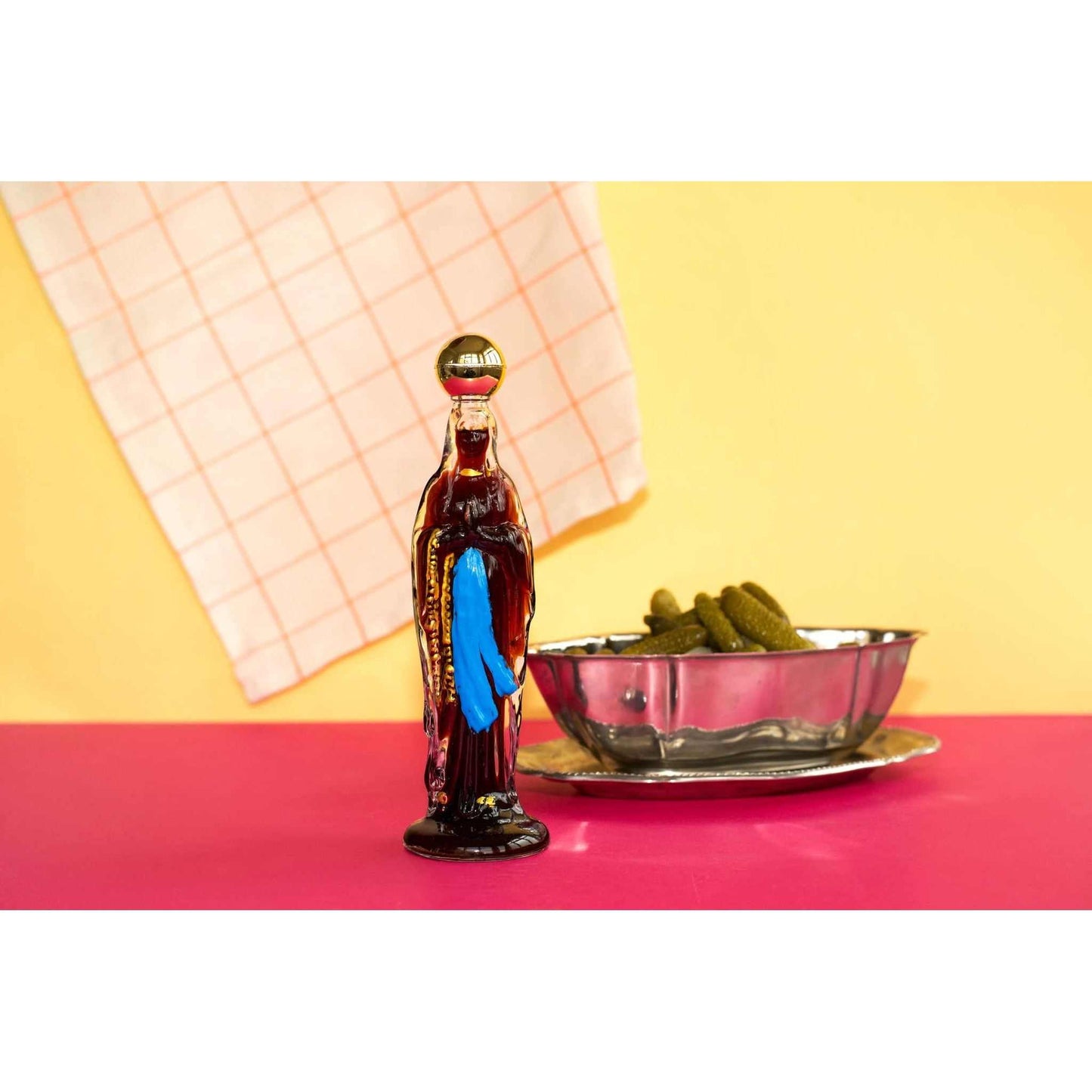 Black Virgin artisanal balsamic vinegar bottle in gift box