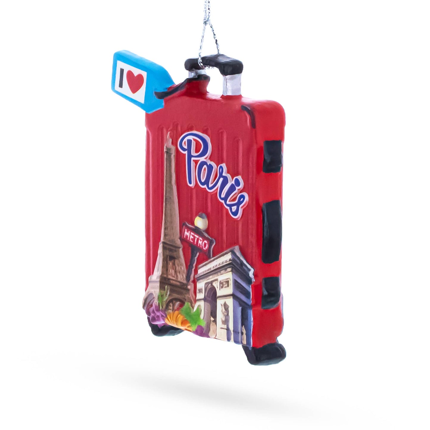 Paris Suitcase Travel Theme Resin Ornament - Curated Home Decor