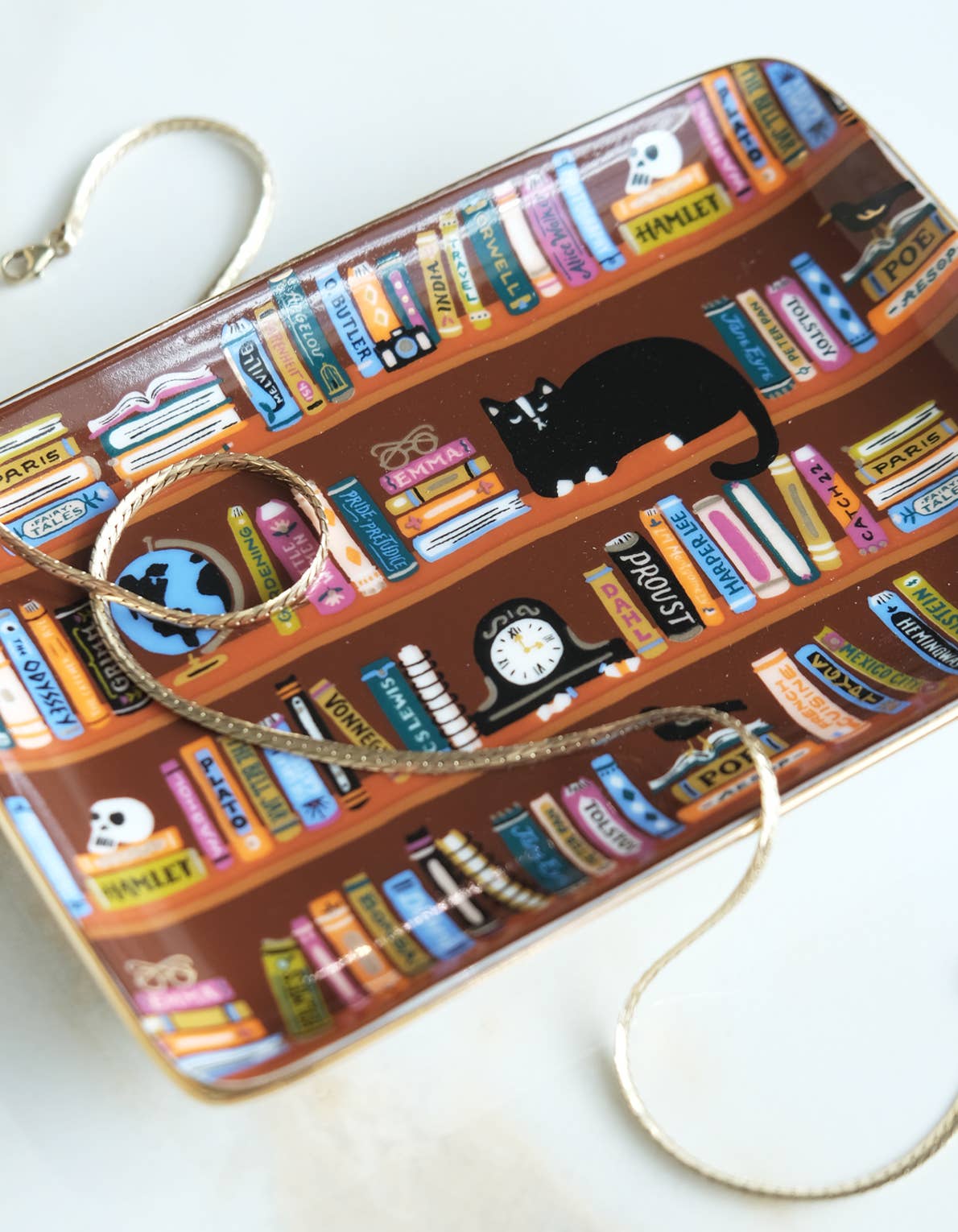 
                  
                    Bookshelf Porcelain Trinket Tray - Curated Home Decor
                  
                