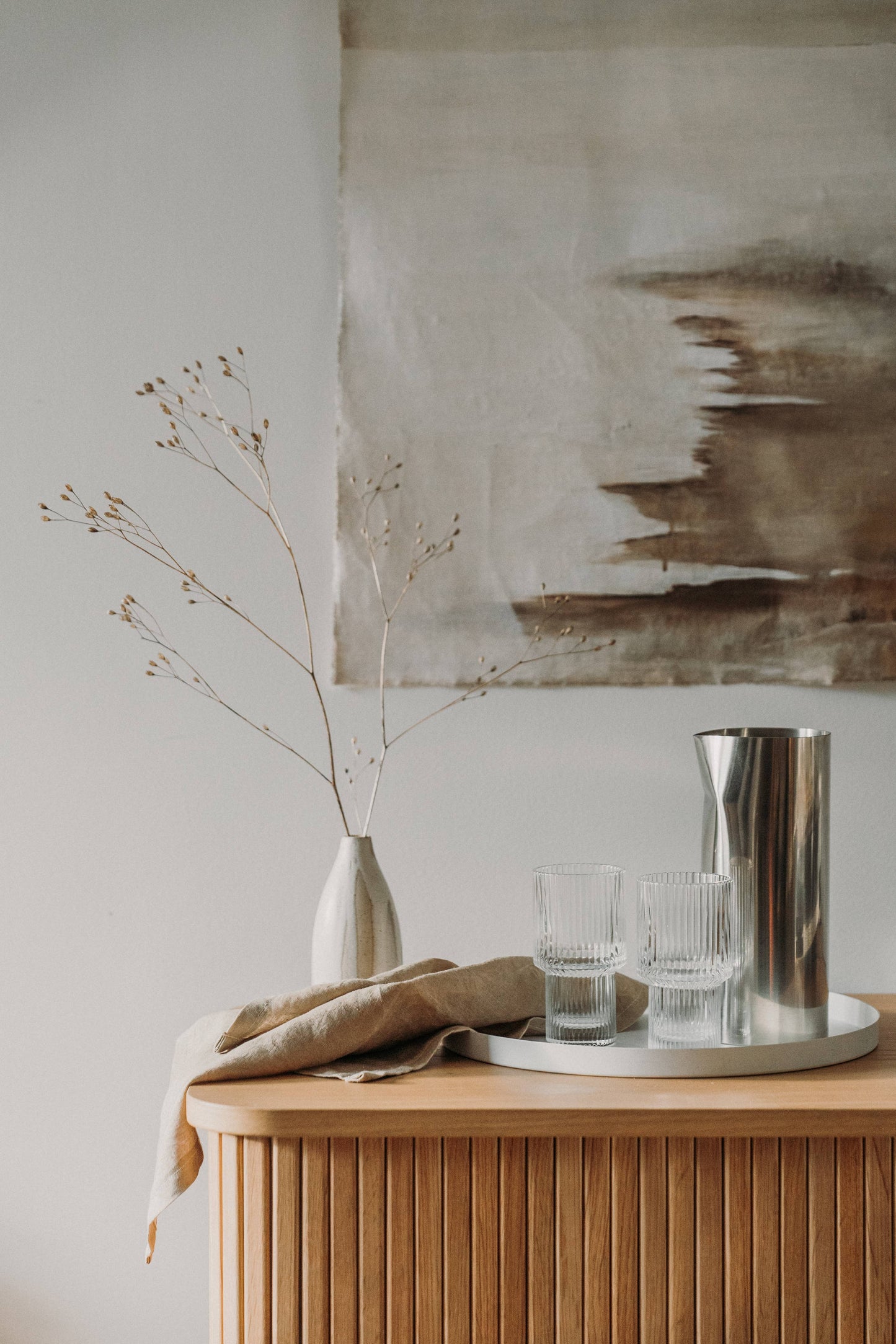 Set of 6 Tall fluted glasses  | tumblers - Curated Home Decor