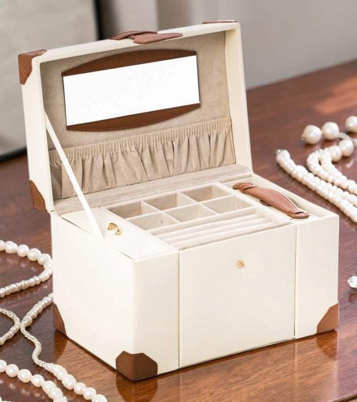 
                  
                    Ivory Leather Jewelry Box - Curated Home Decor
                  
                