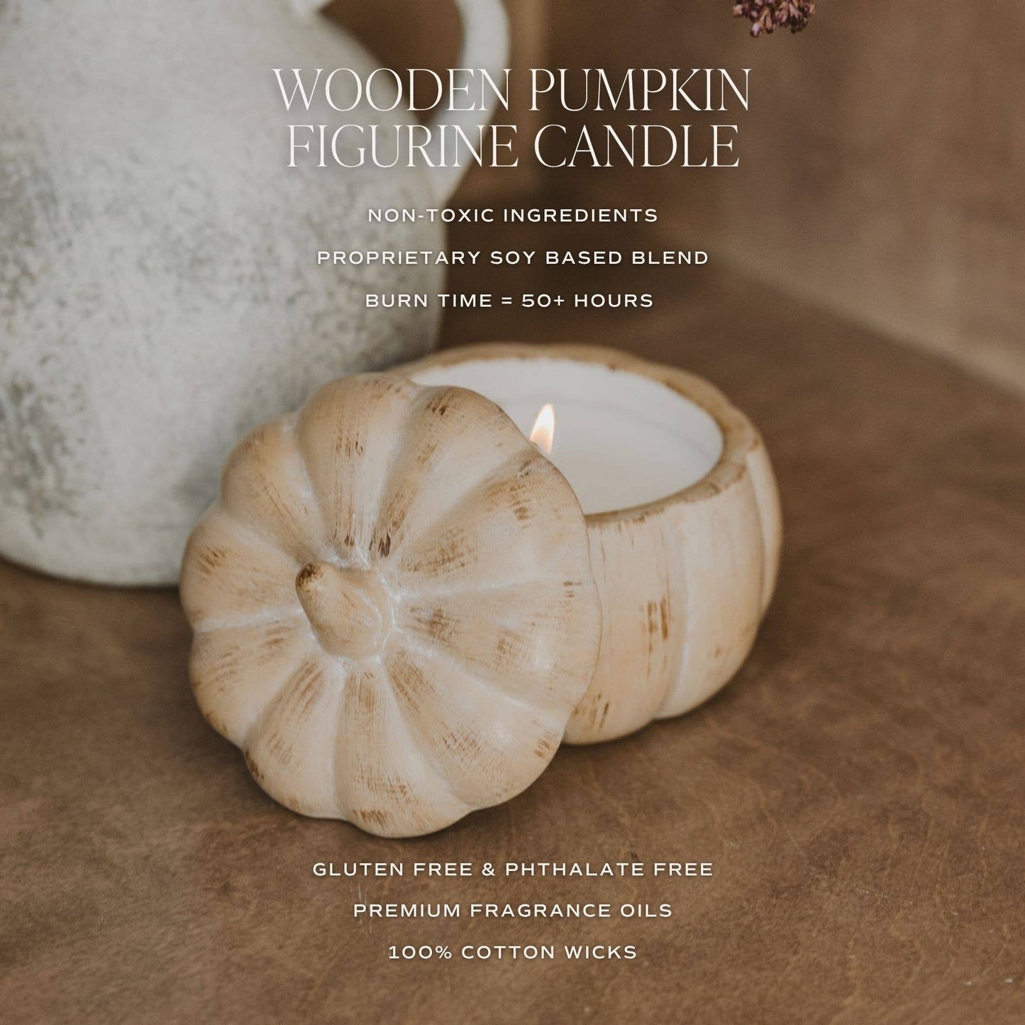 
                  
                    Pumpkin Spice Soy Candle – 8 oz Ceramic Pumpkin Jar - Curated Home Decor
                  
                