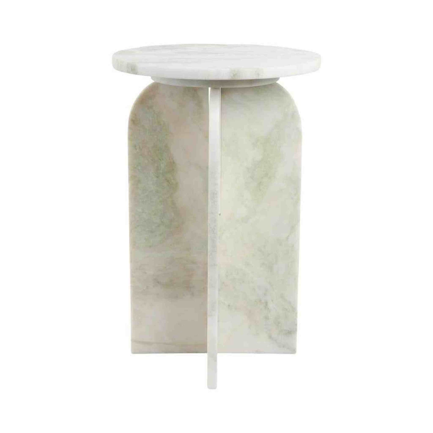 
                  
                    Light Green 20x13 in. Round Marble Accent Table for Chic Decor - Curated Home Decor
                  
                