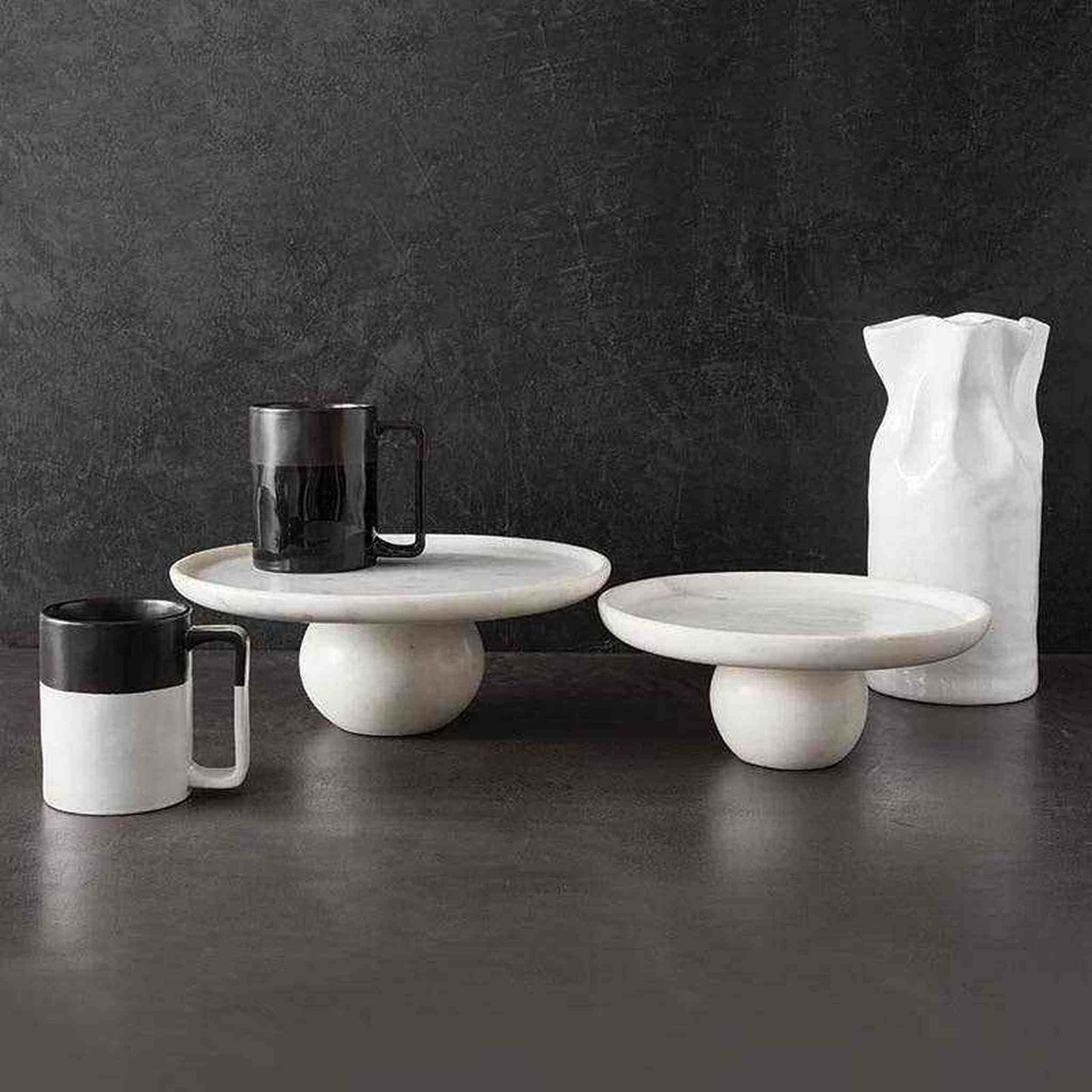 
                  
                    Marble Round Pedestal - 10" - Curated Home Decor
                  
                