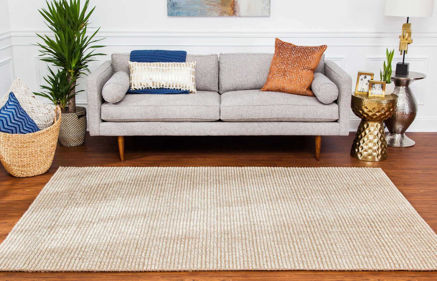 Zatar Wool & Jute Rug: 2"6" x 8" - Curated Home Decor