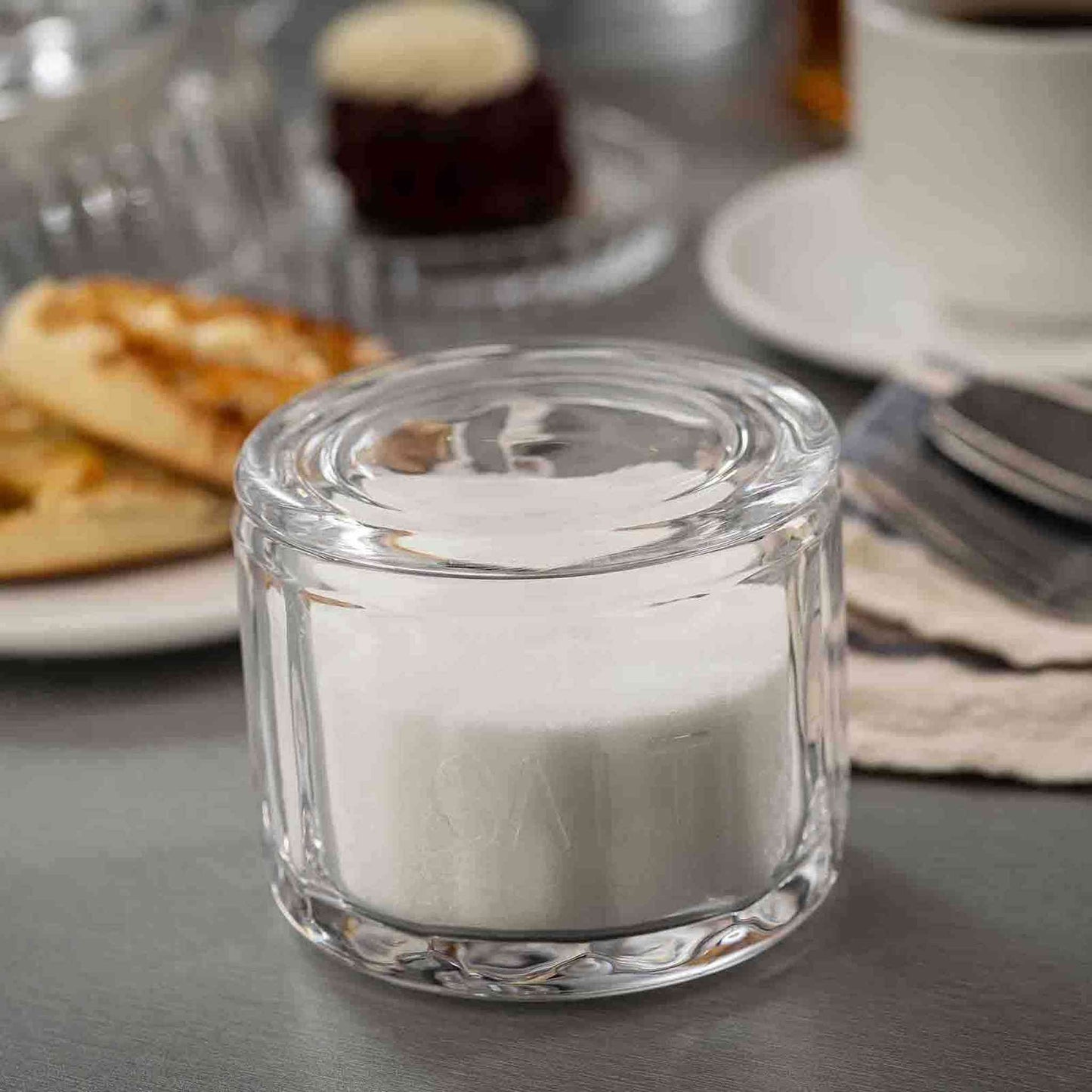 
                  
                    Glass Salt Cellar with Lid - Curated Home Decor
                  
                