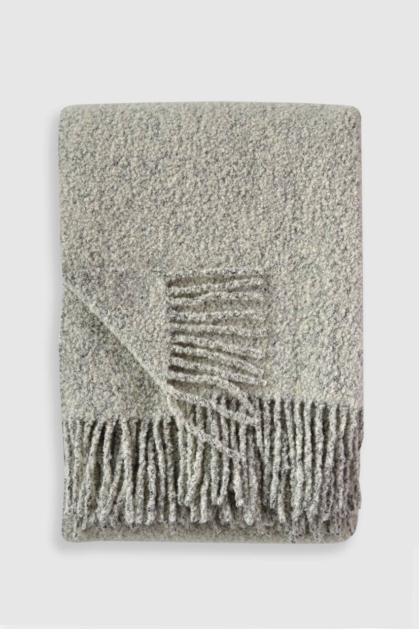 Baldwin Wool Boucle Throw - Curated Home Decor