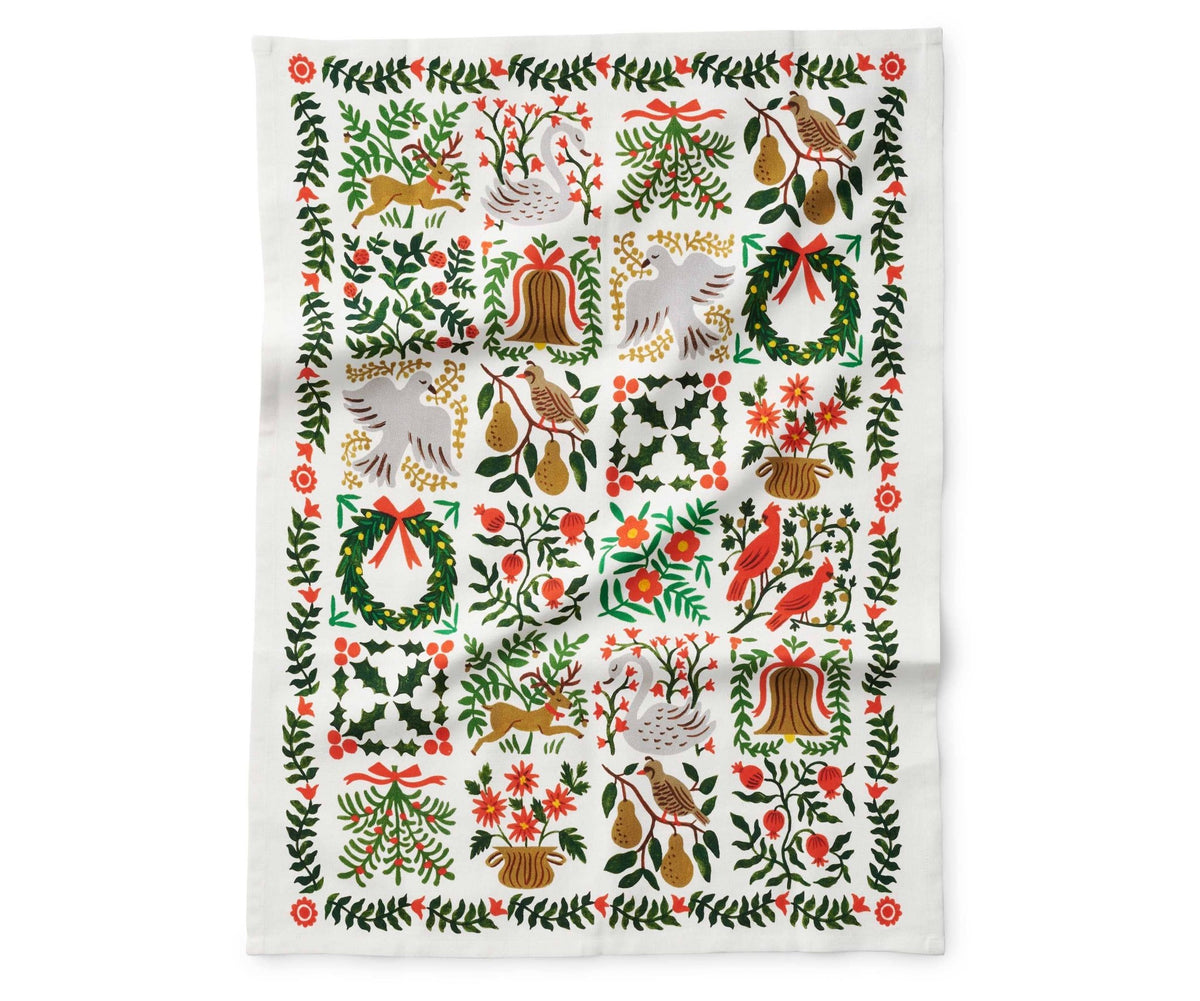 Christmastide Tea Towel - Curated Home Decor