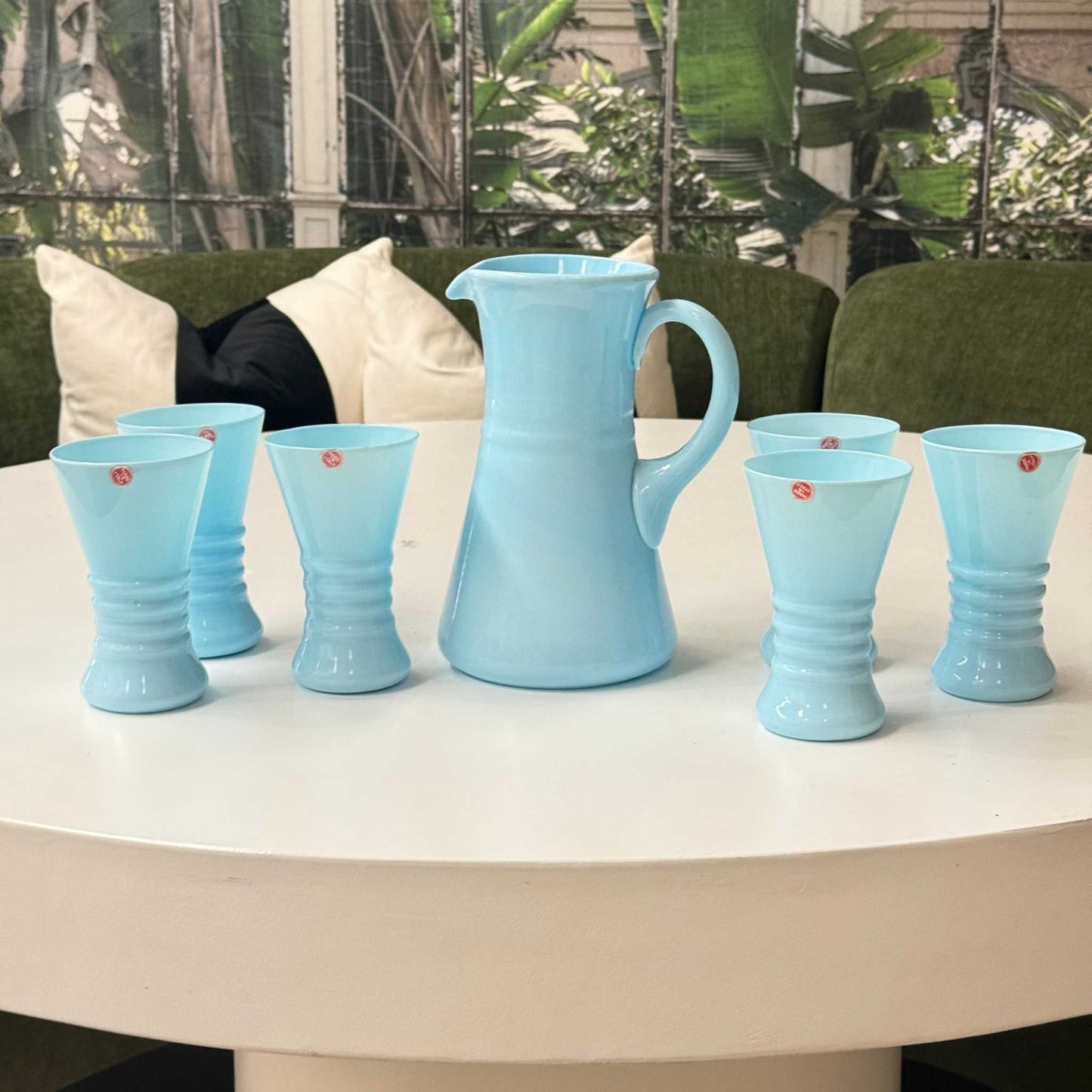 
                  
                    Vintage Italian opaline glassware Serving set of 6 - Curated Home Decor
                  
                