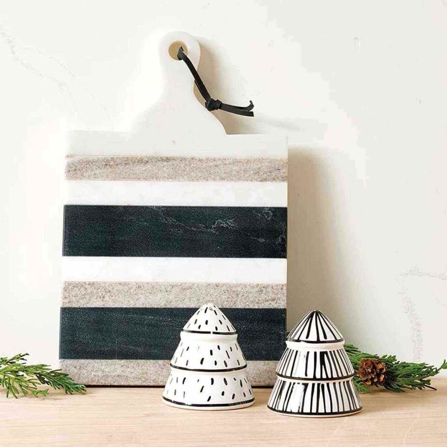 
                  
                    Stripe Marble Board with Handle - Curated Home Decor
                  
                