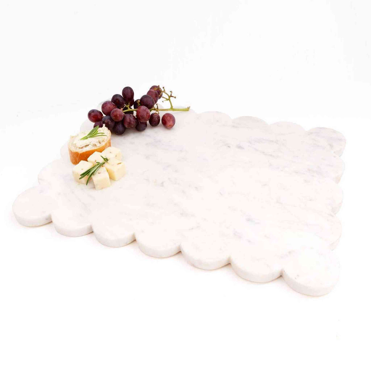 
                  
                    White Marble Scalloped Serving Board - Curated Home Decor
                  
                