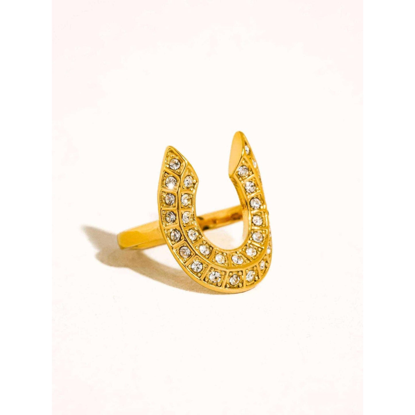 
                  
                    18K Gold Non - Tarnish Horseshoe Ring - Curated Home Decor
                  
                