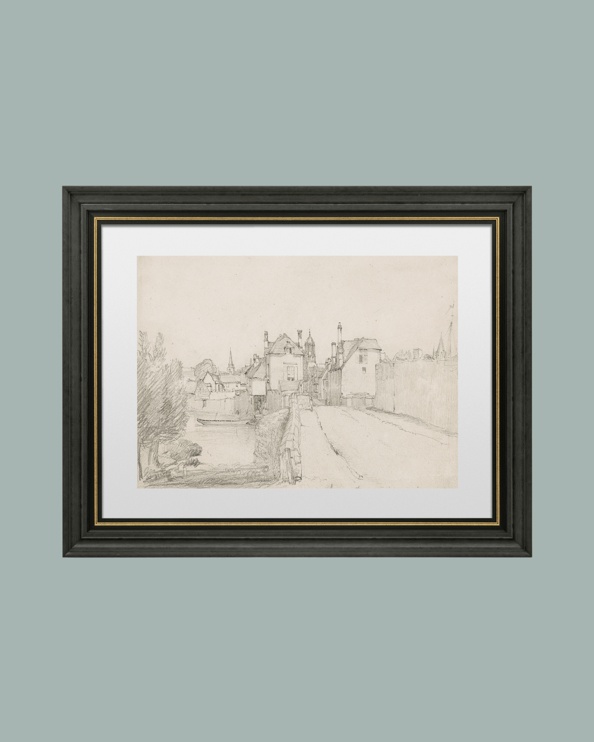 
                  
                    Oxford Bridge Sketch Antique Art Print: 5x7 - Curated Home Decor
                  
                