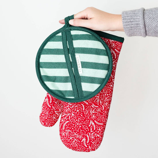 1canoe2 | One Canoe Two Paper Co. - Holiday Floral Pot Holder Set - Curated Home Decor