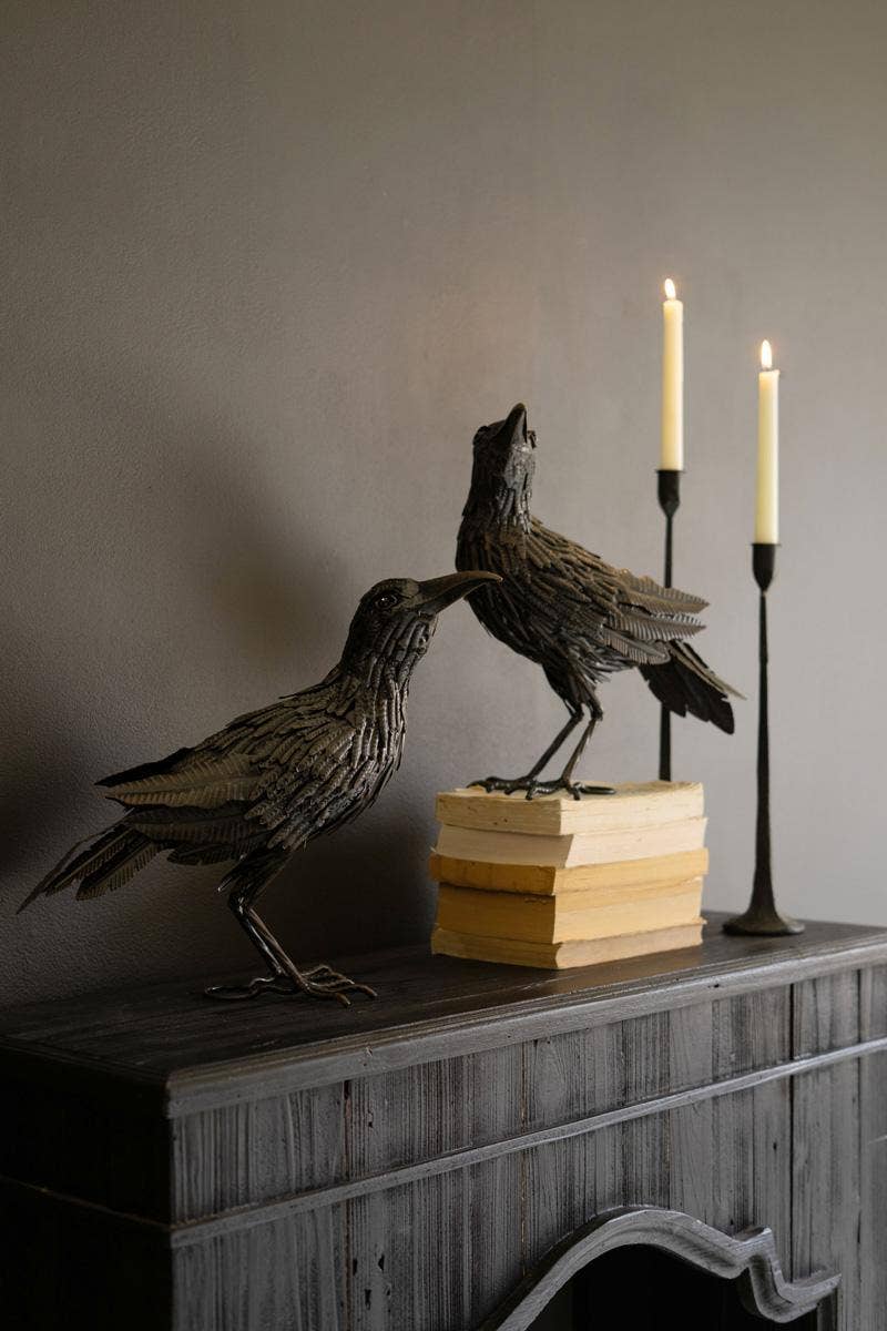 
                  
                    Black Metal Halloween Crows, Set of 2 - Curated Home Decor
                  
                