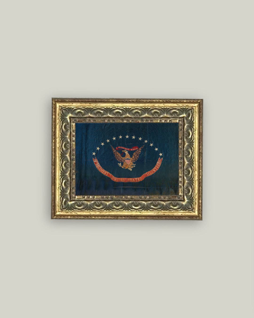 Flag of the 9th Regiment Framed Antique Art: 7x5 - Curated Home Decor