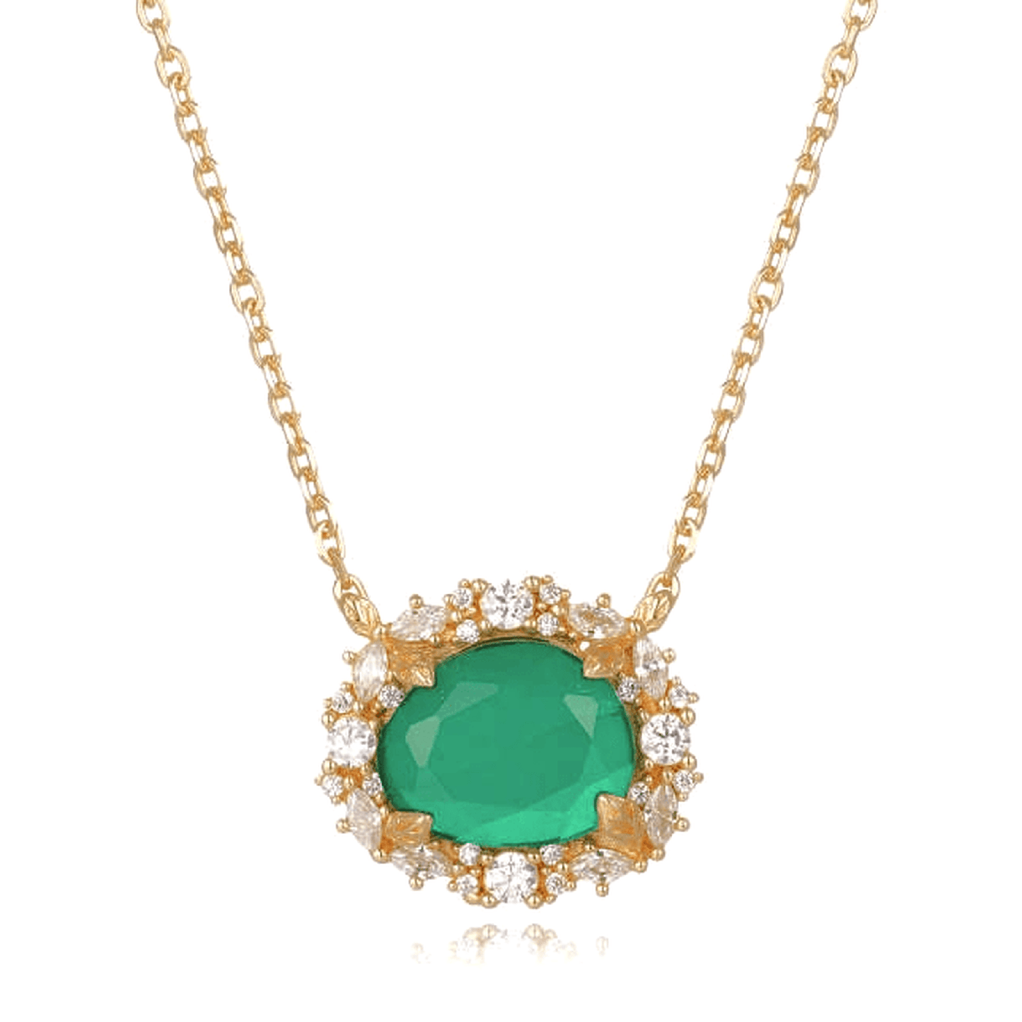 The Poppy Necklace: Created Emerald - Curated Home Decor