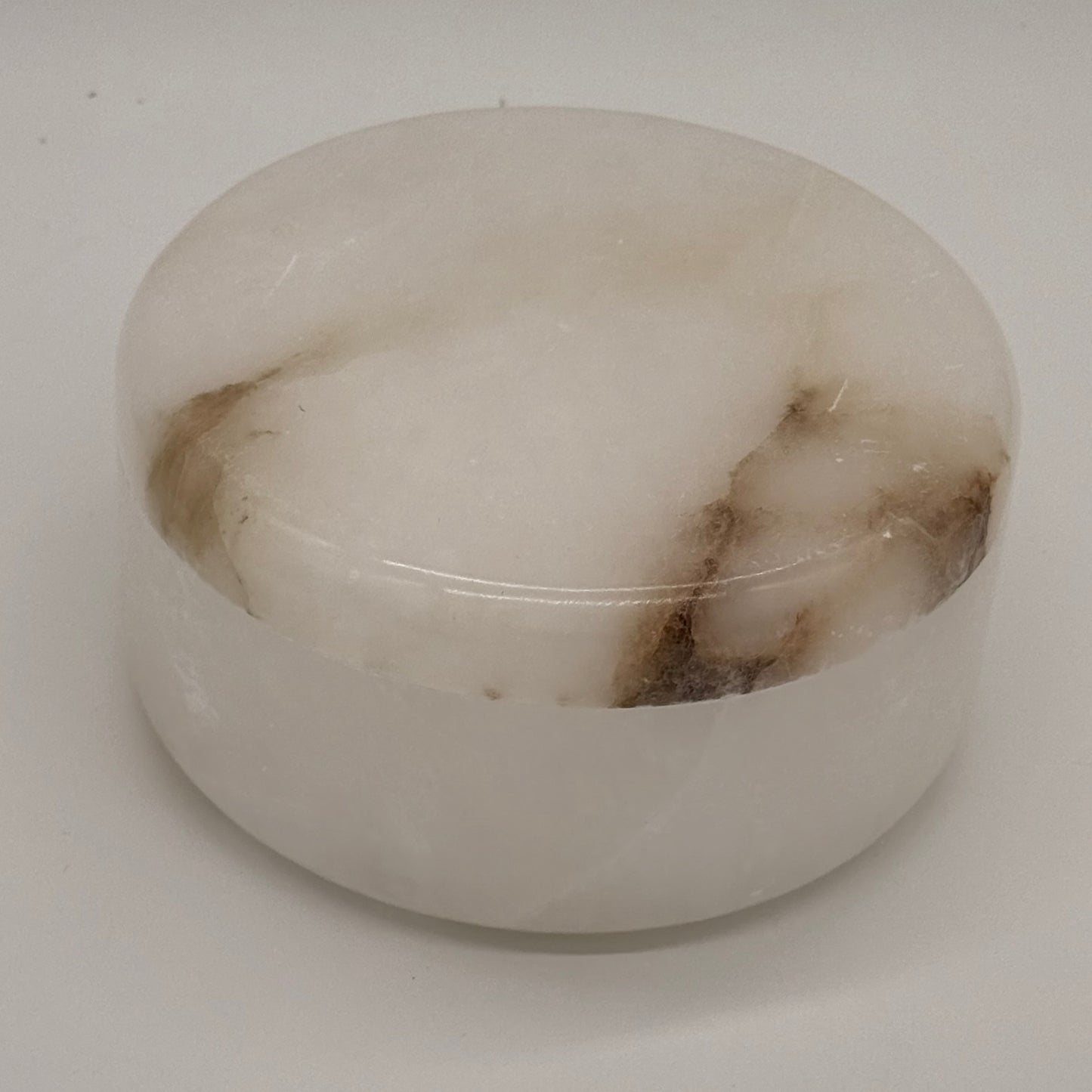 Alabaster Lidded Round Box –