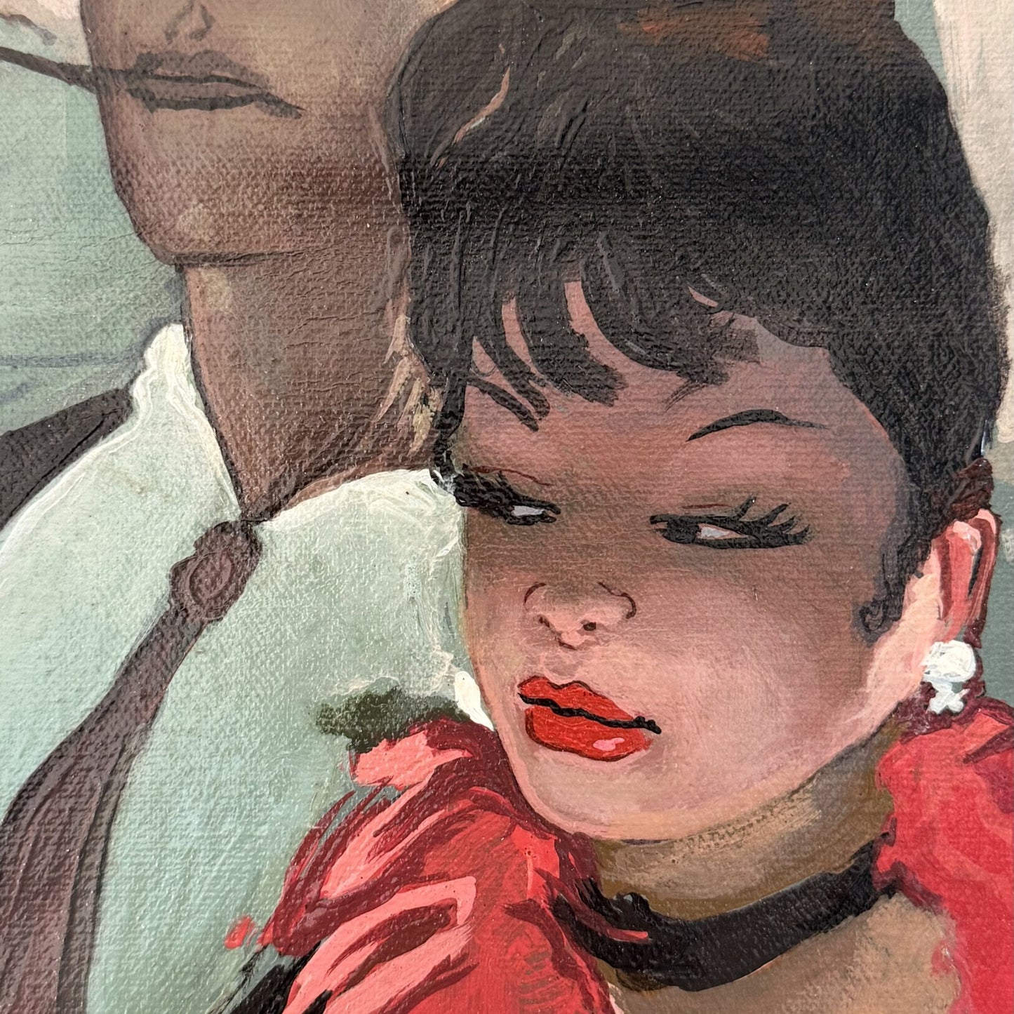 
                  
                    Vintage Oil on Canvas in the Style of Jean Gabriel Domergue — Parisian Cabaret Scene - Curated Home Decor
                  
                