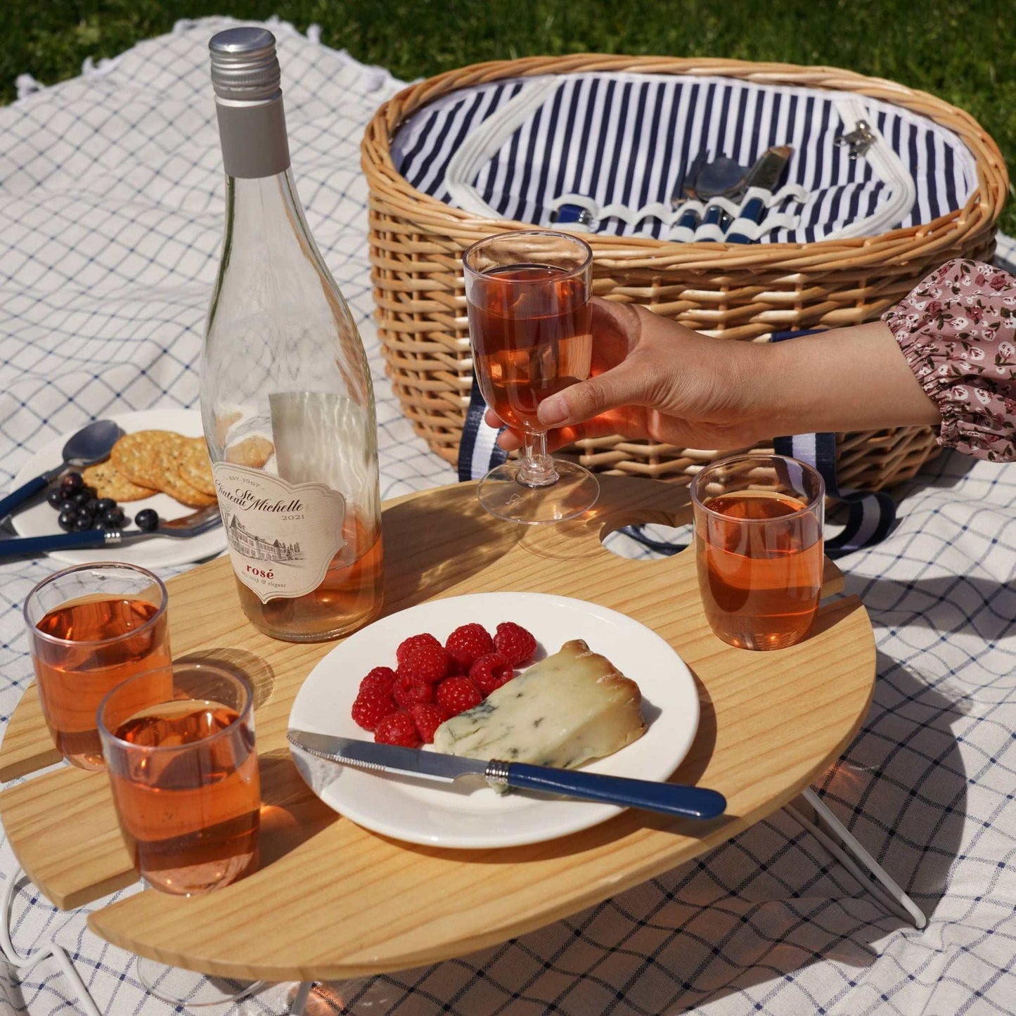 
                  
                    Central Park Willow Picnic Basket Set for Four - Curated Home Decor
                  
                