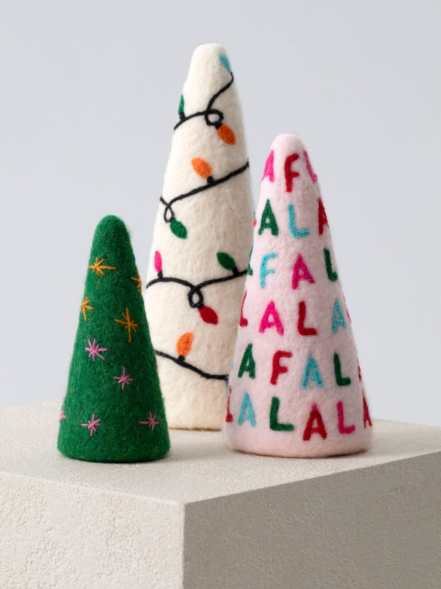 Shiraleah - ASSORTED SET OF 3 DECORATIVE CHRISTMAS TREES - Curated Home Decor