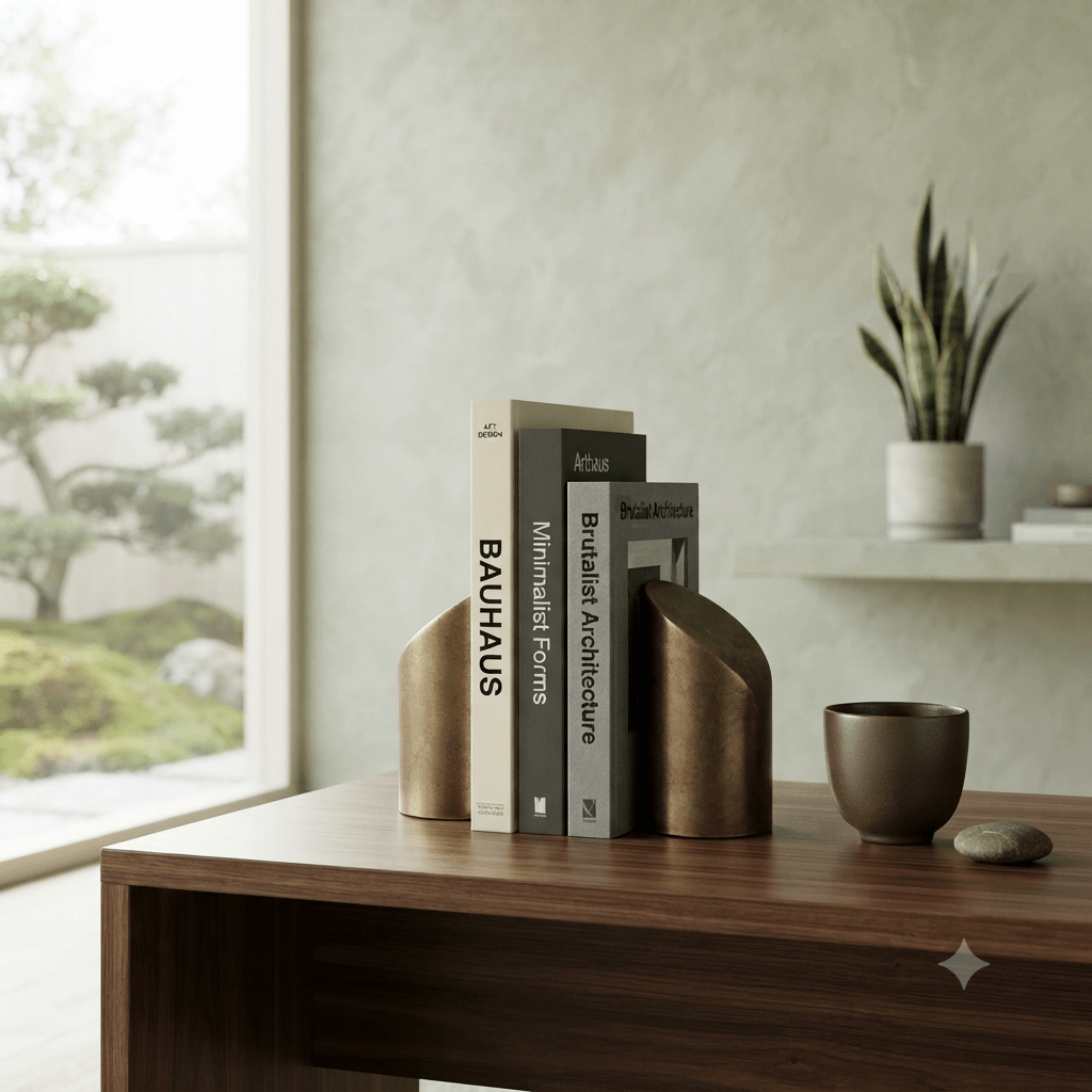 
                  
                    Modern Aluminium Bookends Set - Curated Home Decor
                  
                