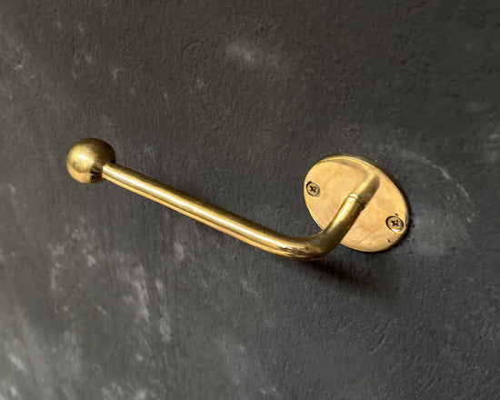 Brass Toilet Paper Holder, Solid Brass Toilet Roll Holder - Curated Home Decor