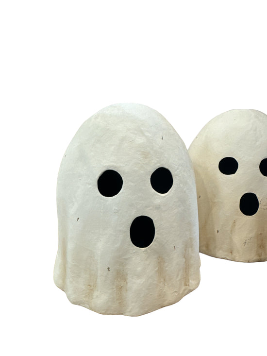 Surprised Ghost Luminary Medium Paper Mache - Curated Home Decor