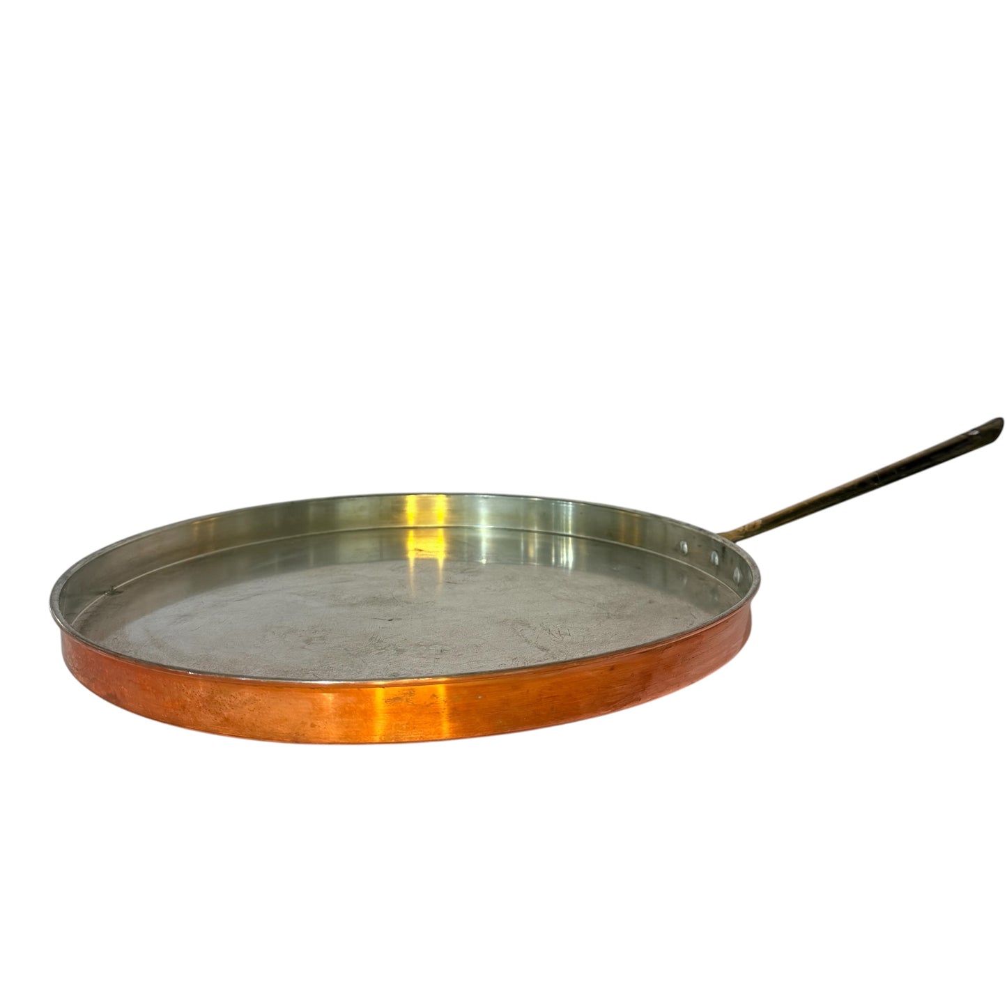 
                  
                    Vintage Italian Copper Crepe Pan with Brass Handle, Made in Italy - Curated Home Decor
                  
                